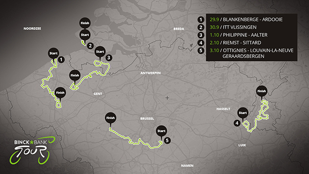 2020 Binckbank Tour map